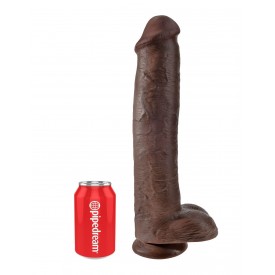 Коричневый фаллоимитатор-гигант 15" Cock with Balls - 40,6 см.