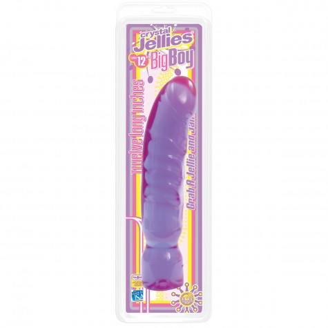 Фиолетовый фаллоимитатор Big Boy Dong Crystal Purple Jellie - 29,5 см.